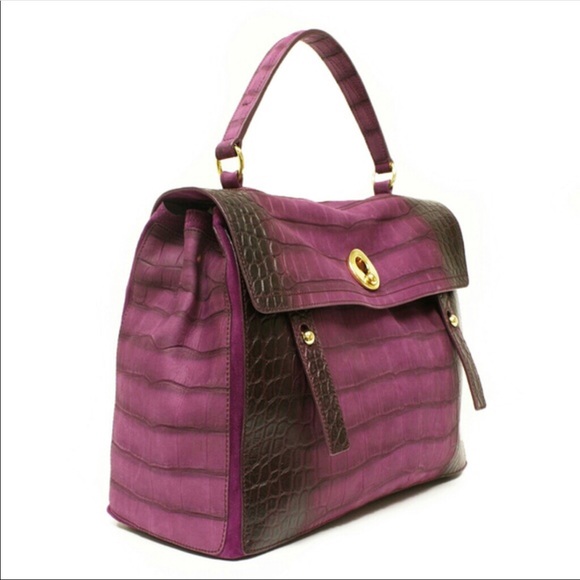 YSL muse two croc embossed satchel - Picture 3 of 8